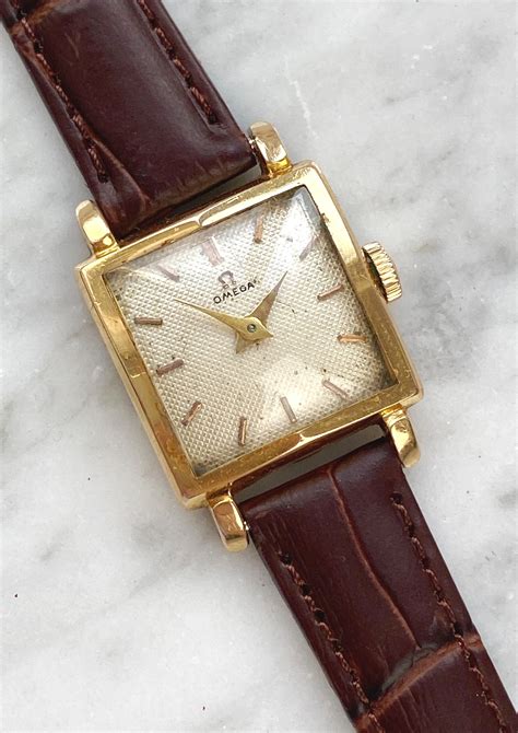 omega gold square watch|omega vintage square watches.